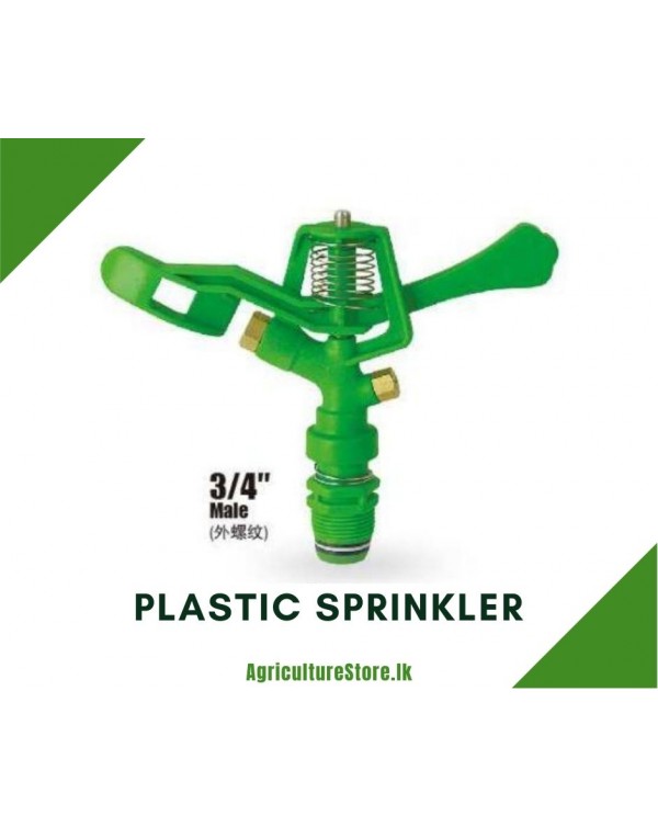 Impact Sprinkler Green - Plastic 3/4" Male 360° 2 Nozzle - 2 PACK